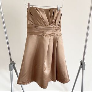 Bill Levkoff Strapless Satin Mini Dress Size 10
